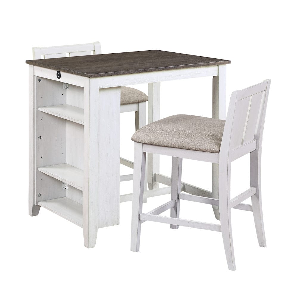 Homelegance  - Daye 3-Piece Pack Counter Height Set in White - 5773WH-32  view 1