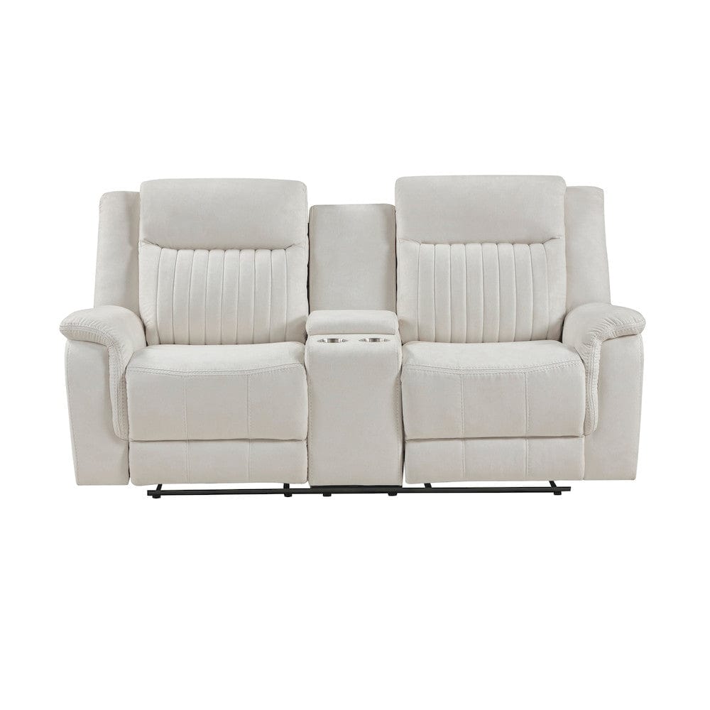 Homelegance  - Dean Double Reclining Love Seat W/ Center Console in Beige - 9646BE-2  view 1