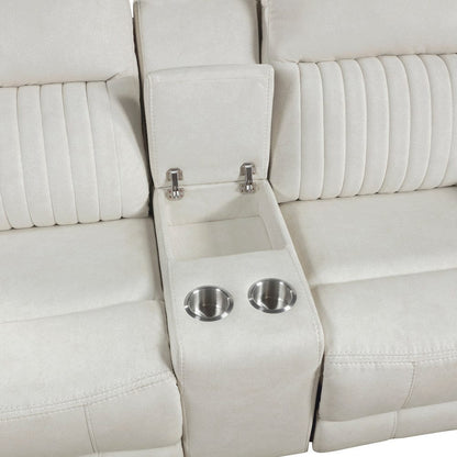 Homelegance  - Dean Double Reclining Love Seat W/ Center Console in Beige - 9646BE-2  view 2
