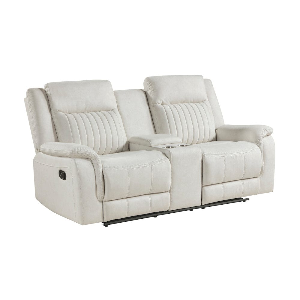 Homelegance  - Dean Double Reclining Love Seat W/ Center Console in Beige - 9646BE-2  view 4