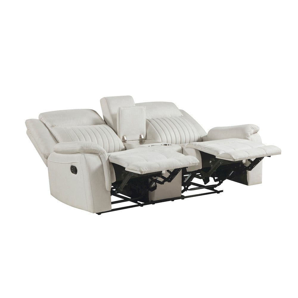 Homelegance  - Dean Double Reclining Love Seat W/ Center Console in Beige - 9646BE-2  view 6