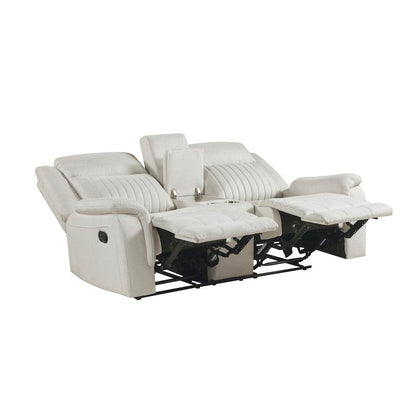 Homelegance  - Dean Double Reclining Love Seat W/ Center Console in Beige - 9646BE-2  view 6