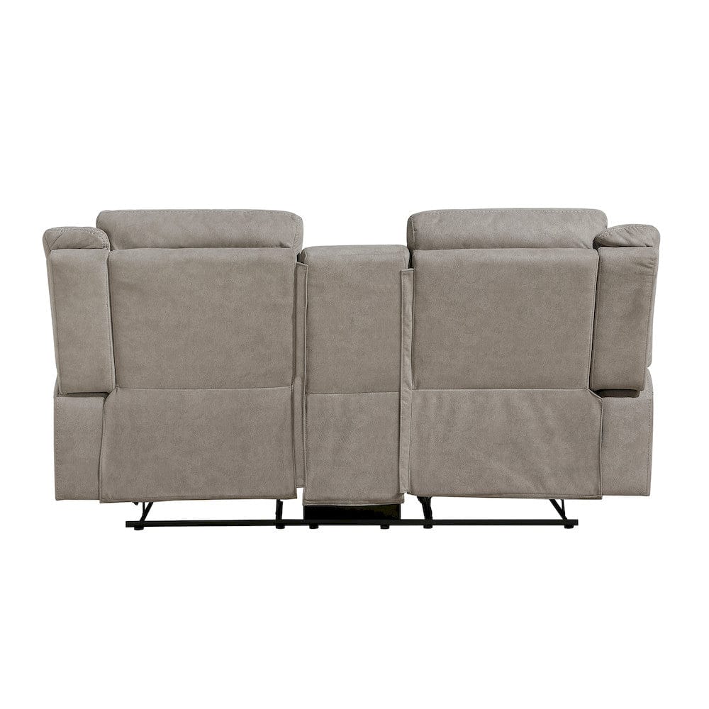Homelegance  - Dean Double Reclining Love Seat W/ Center Console in Dove - 9646DV-2  view 4