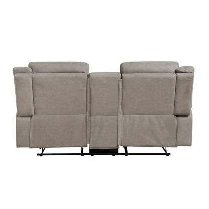 Homelegance  - Dean Double Reclining Love Seat W/ Center Console in Dove - 9646DV-2  view 4