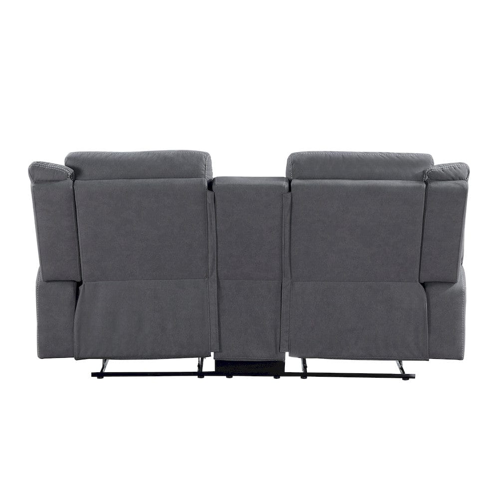 Homelegance  - Dean Double Reclining Love Seat W/ Center Console in Gray - 9646GY-2  view 2