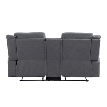 Homelegance  - Dean Double Reclining Love Seat W/ Center Console in Gray - 9646GY-2  view 2