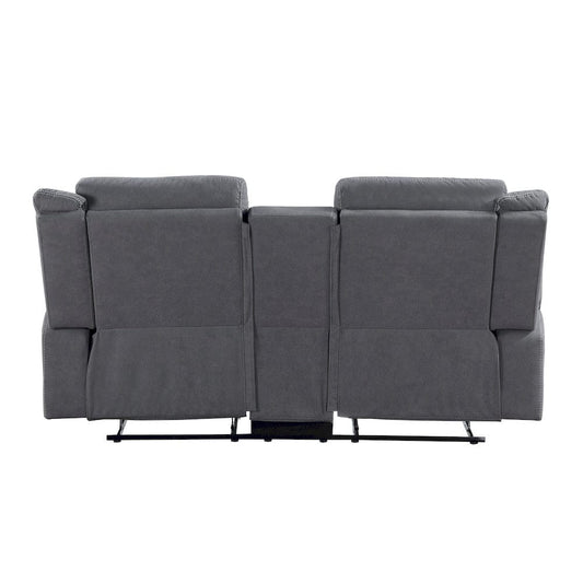 Homelegance  - Dean Double Reclining Love Seat W/ Center Console in Gray - 9646GY-2  view 2