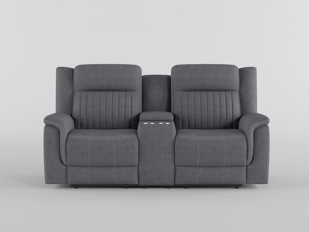 Homelegance  - Dean Double Reclining Love Seat W/ Center Console in Gray - 9646GY-2  view 9