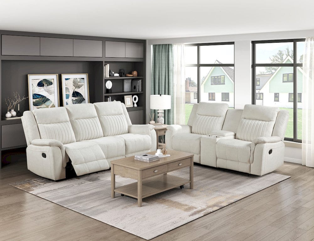 Homelegance  - Dean Double Reclining Sofa in Beige - 9646BE-3  view 3