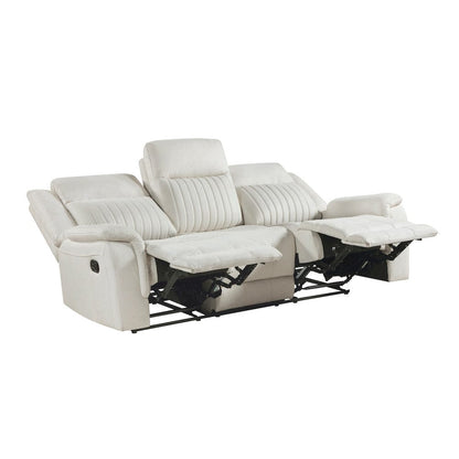 Homelegance  - Dean Double Reclining Sofa in Beige - 9646BE-3  view 6