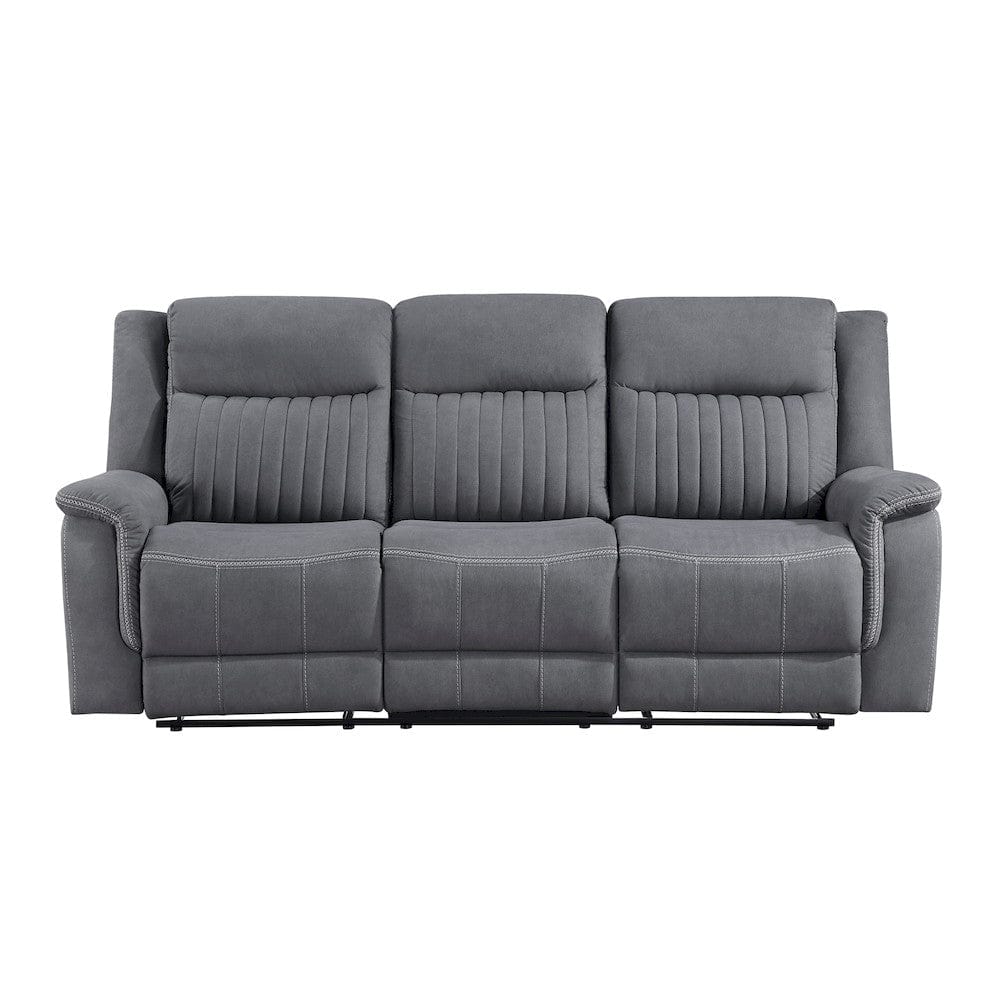 Homelegance  - Dean Double Reclining Sofa in Gray - 9646GY-3  view 1