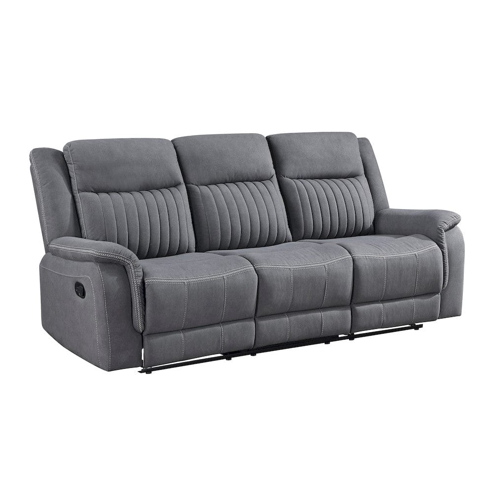 Homelegance  - Dean Double Reclining Sofa in Gray - 9646GY-3  view 2