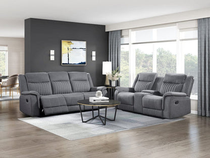 Homelegance  - Dean Double Reclining Sofa in Gray - 9646GY-3  view 5
