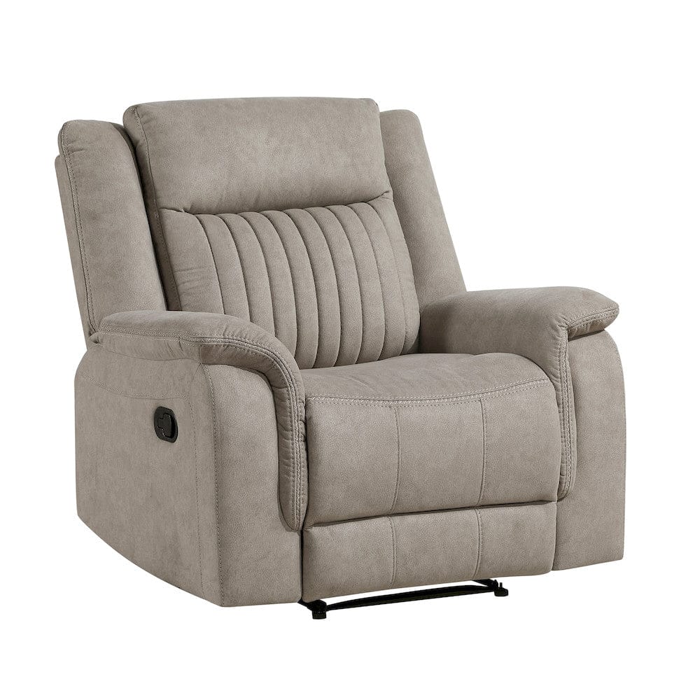 Homelegance  - Dean Reclining Chair in Dove - 9646DV-1  view 2