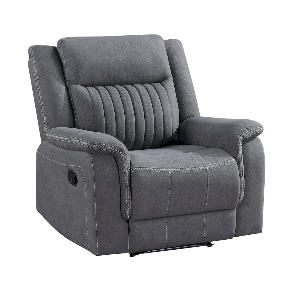 Homelegance  - Dean Reclining Chair in Gray - 9646GY-1  view 2