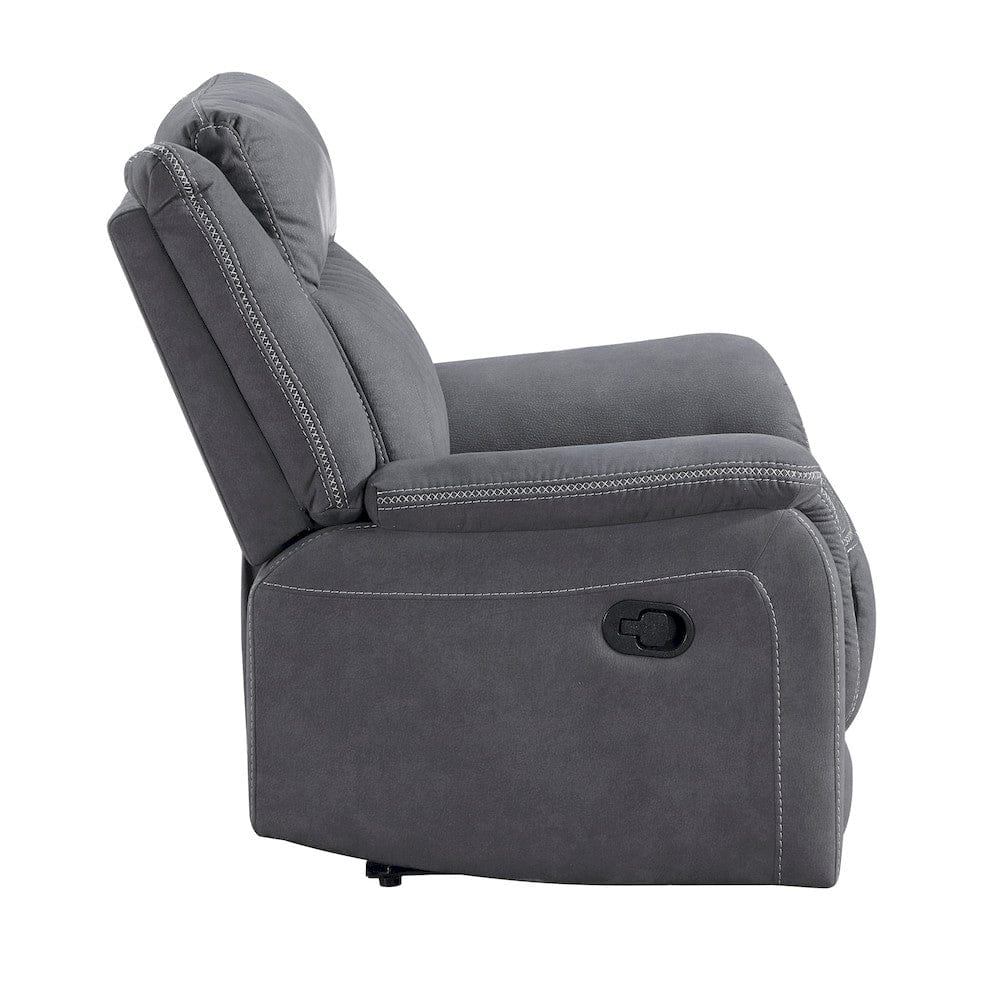 Homelegance  - Dean Reclining Chair in Gray - 9646GY-1  view 3