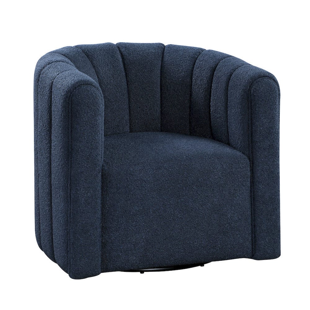 Homelegance  - Delaney Swivel Chair W/ Ottoman in Blue - 1260BU  view 1