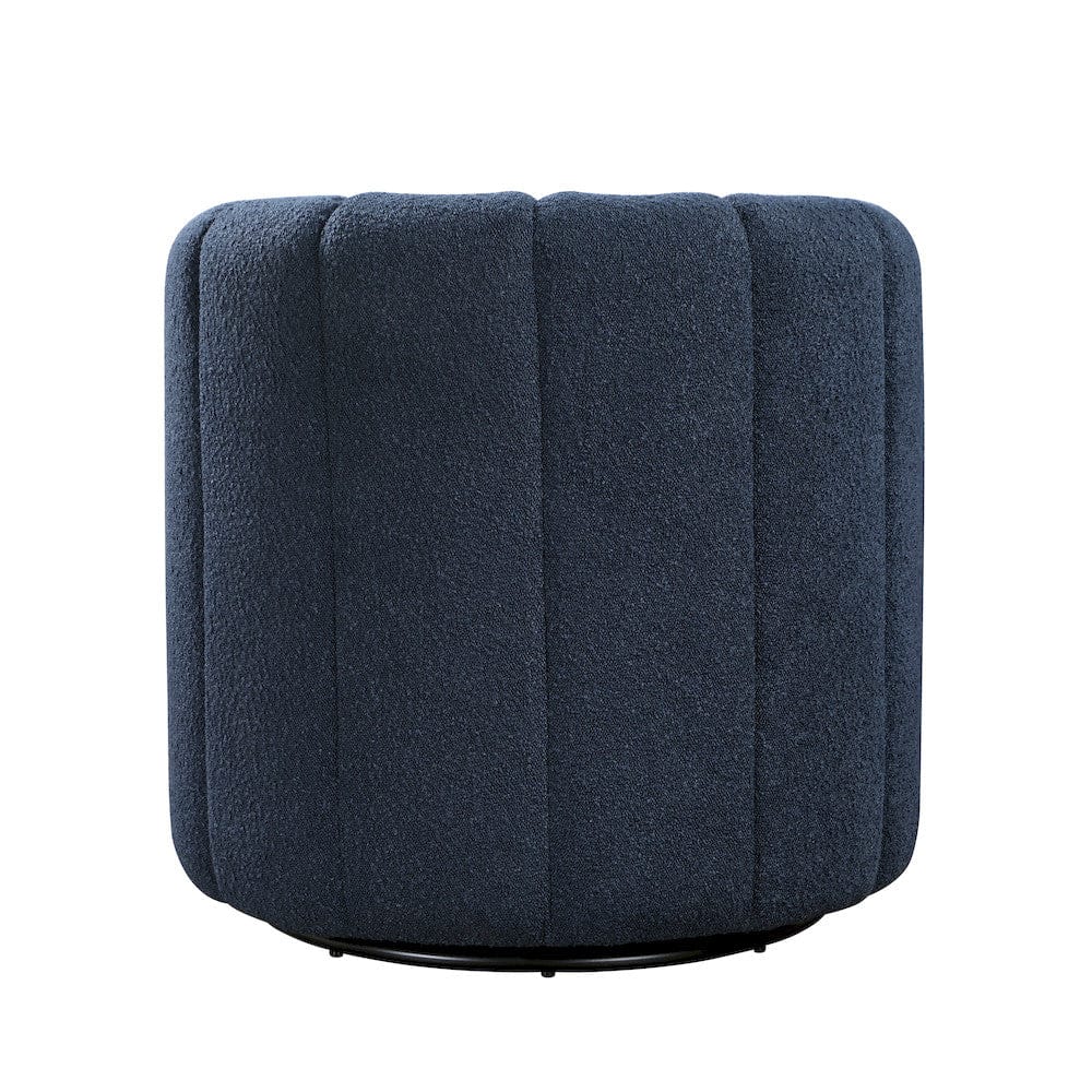 Homelegance  - Delaney Swivel Chair W/ Ottoman in Blue - 1260BU  view 3