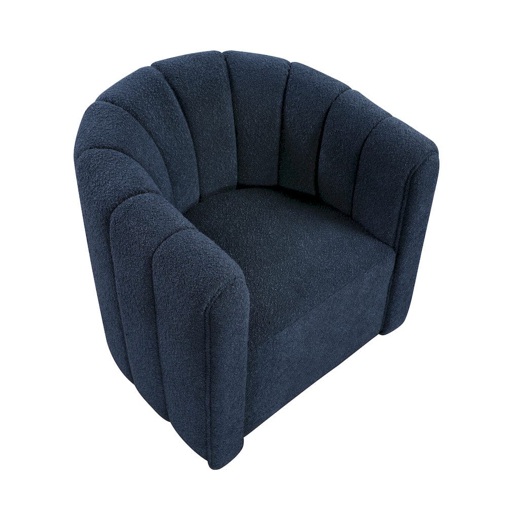 Homelegance  - Delaney Swivel Chair W/ Ottoman in Blue - 1260BU  view 8
