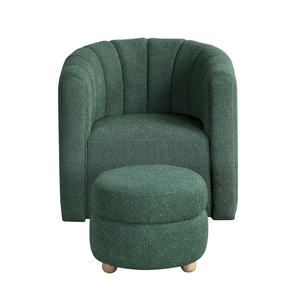 Homelegance  - Delaney Swivel Chair W/ Ottoman in Green - 1260GN  view 1