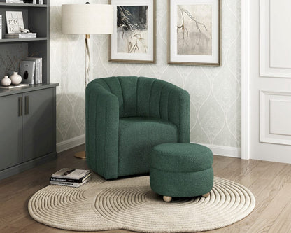 Homelegance  - Delaney Swivel Chair W/ Ottoman in Green - 1260GN  view 9