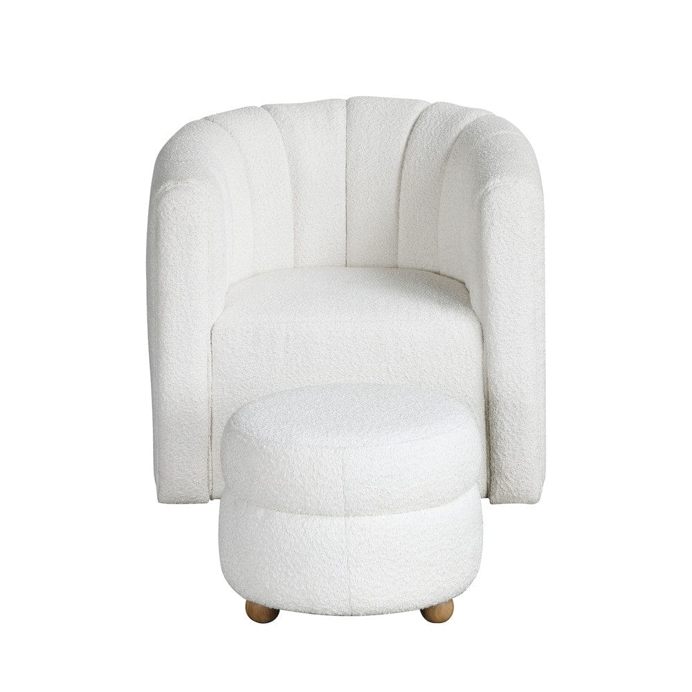 Homelegance  - Delaney Swivel Chair W/ Ottoman in White - 1260WH  view 1