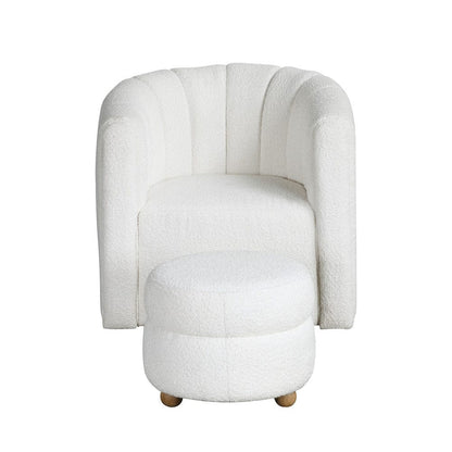 Homelegance  - Delaney Swivel Chair W/ Ottoman in White - 1260WH  view 1
