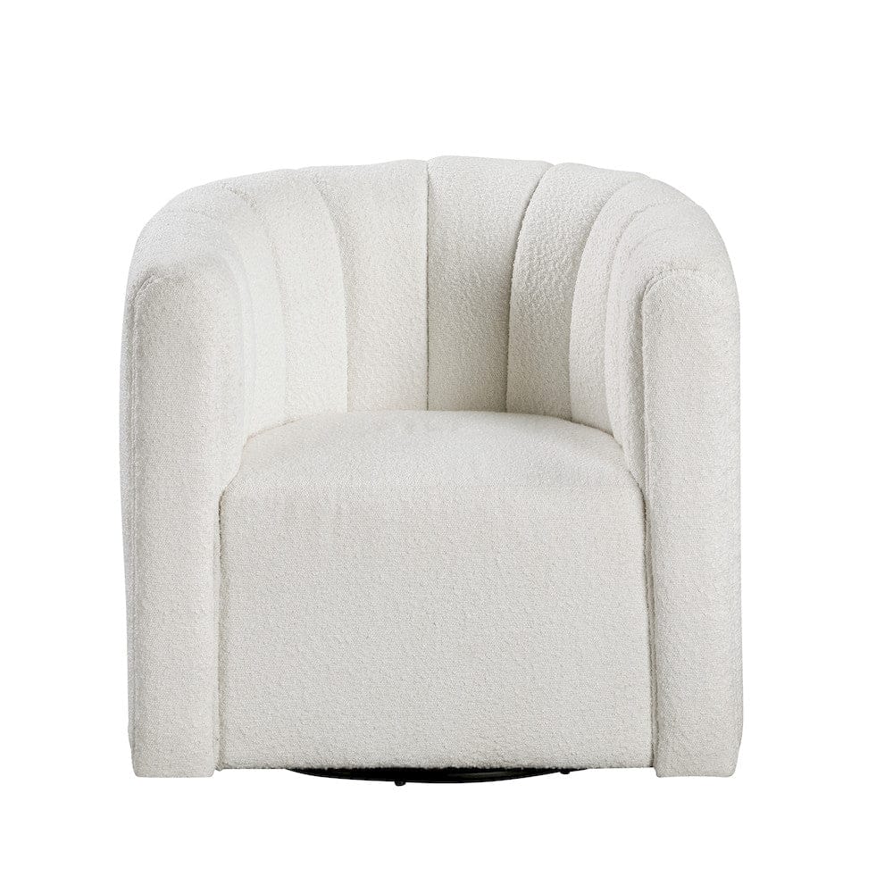 Homelegance  - Delaney Swivel Chair W/ Ottoman in White - 1260WH  view 3