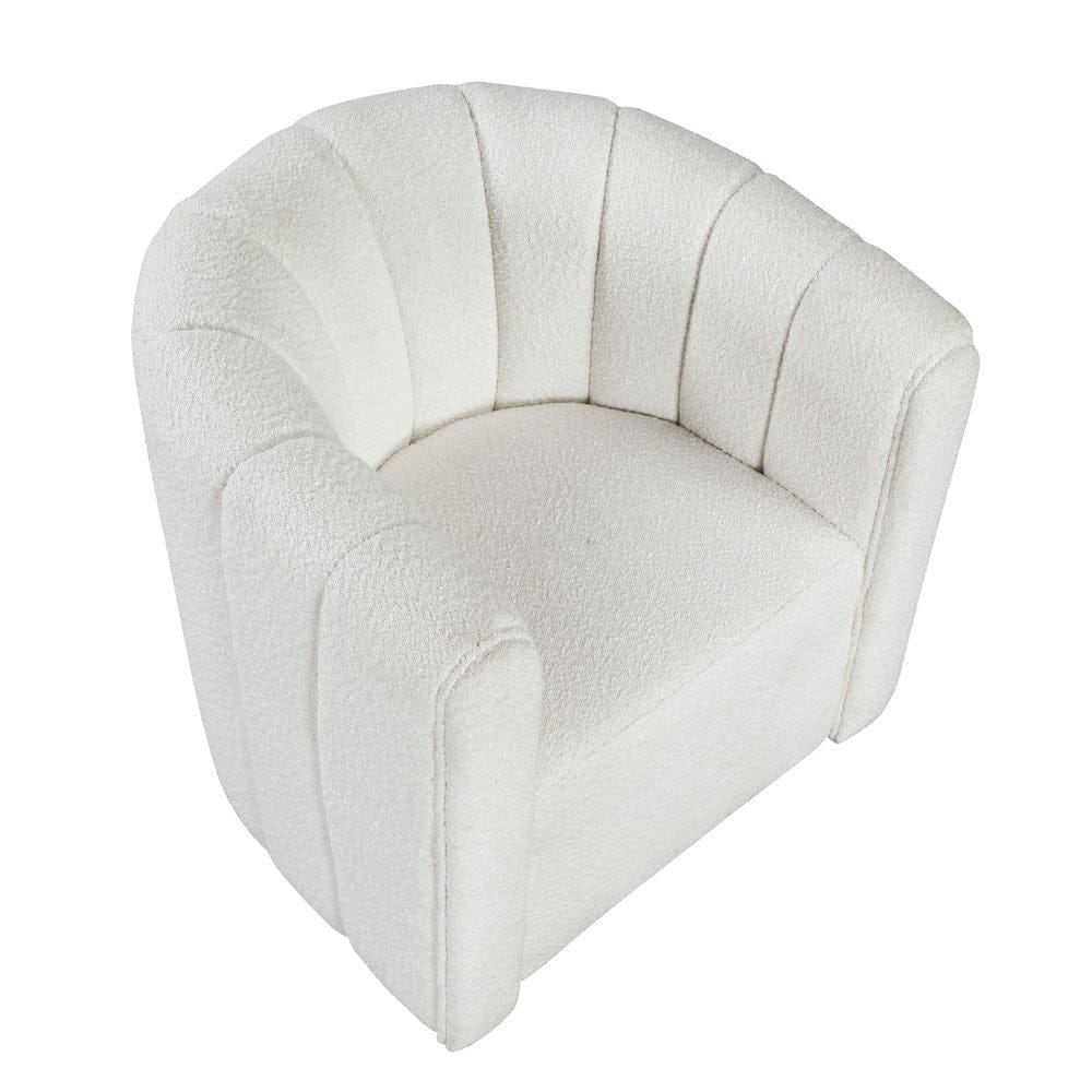 Homelegance  - Delaney Swivel Chair W/ Ottoman in White - 1260WH  view 5