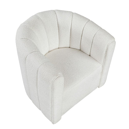 Homelegance  - Delaney Swivel Chair W/ Ottoman in White - 1260WH  view 5