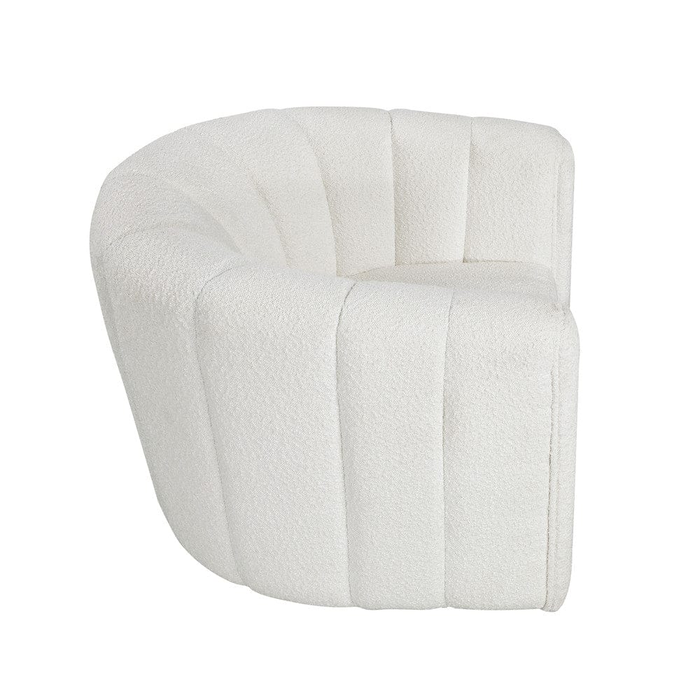 Homelegance  - Delaney Swivel Chair W/ Ottoman in White - 1260WH  view 6