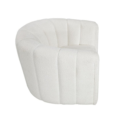 Homelegance  - Delaney Swivel Chair W/ Ottoman in White - 1260WH  view 6