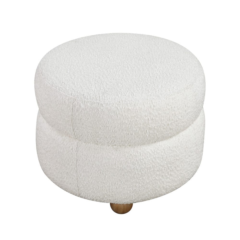 Homelegance  - Delaney Swivel Chair W/ Ottoman in White - 1260WH  view 10