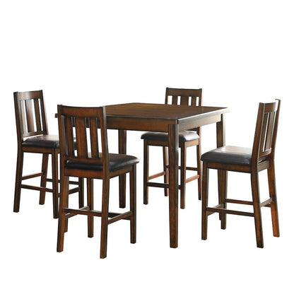 Homelegance  - Delmar 5-Piece Pack Counter Height Set in Black - 5511-36  view 1
