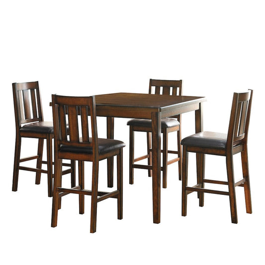 Homelegance  - Delmar 5-Piece Pack Counter Height Set in Black - 5511-36  view 1