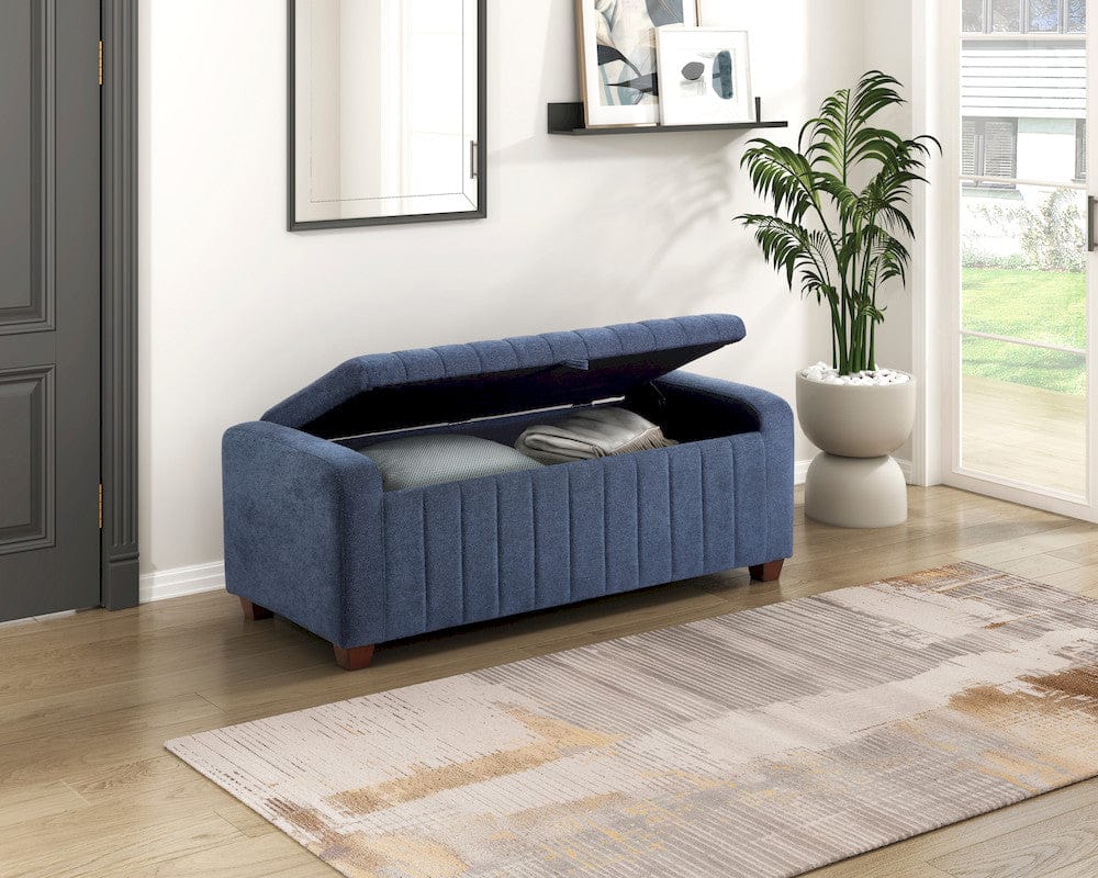 Homelegance  - Derby Storage Bench in Blue - 4798BU  view 6