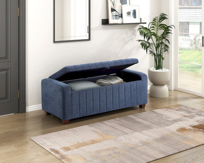 Homelegance  - Derby Storage Bench in Blue - 4798BU  view 6