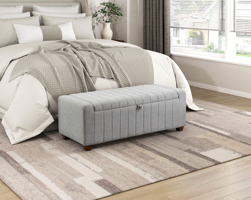 Homelegance  - Derby Storage Bench in Gray - 4798LG  view 6