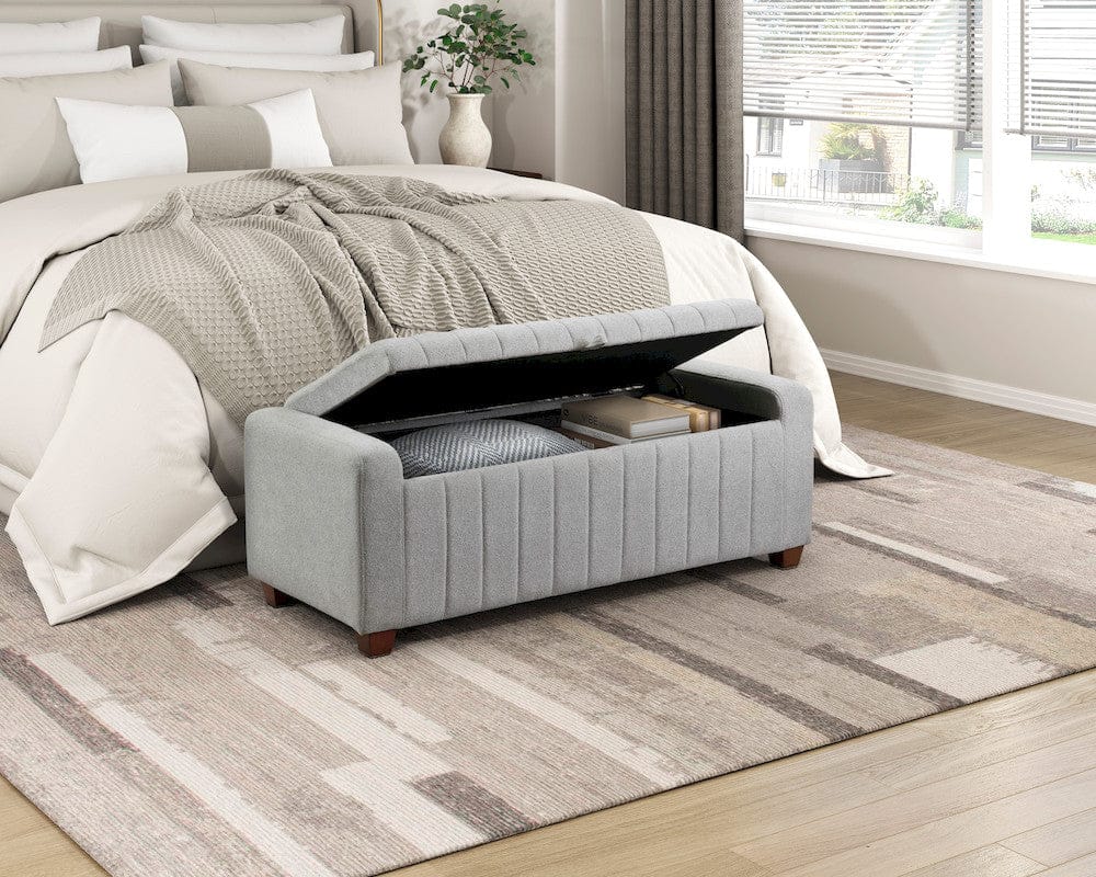 Homelegance  - Derby Storage Bench in Gray - 4798LG  view 7