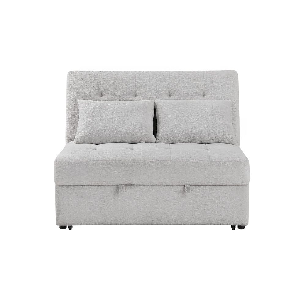 Homelegance  - Desmond Convertible Armless 2-Seater W/ Pull-out Bed and Charging Ports in Gray - 9707GRY-2CL  view 1