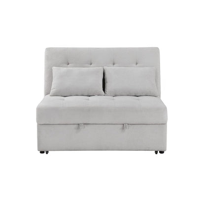 Homelegance  - Desmond Convertible Armless 2-Seater W/ Pull-out Bed and Charging Ports in Gray - 9707GRY-2CL  view 1