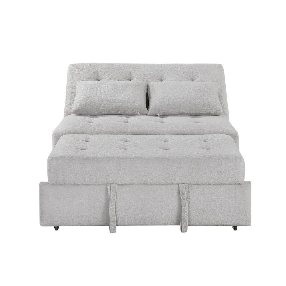 Homelegance  - Desmond Convertible Armless 2-Seater W/ Pull-out Bed and Charging Ports in Gray - 9707GRY-2CL  view 2