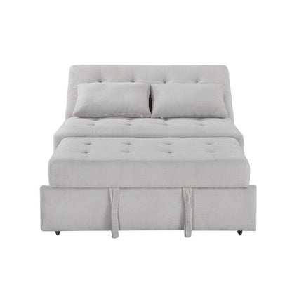 Homelegance  - Desmond Convertible Armless 2-Seater W/ Pull-out Bed and Charging Ports in Gray - 9707GRY-2CL  view 2