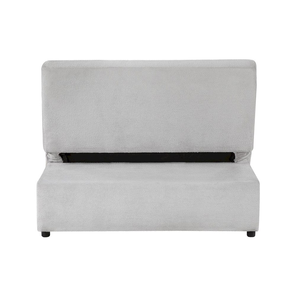 Homelegance  - Desmond Convertible Armless 2-Seater W/ Pull-out Bed and Charging Ports in Gray - 9707GRY-2CL  view 8