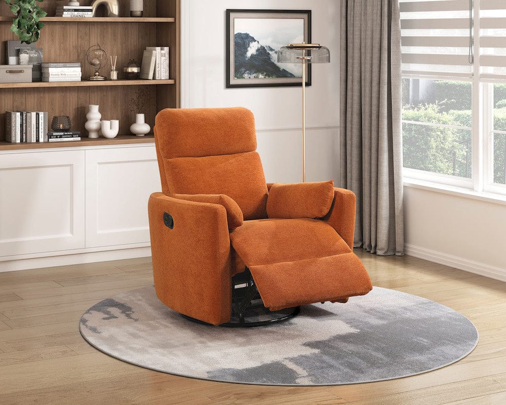 Homelegance  - Desso Swivel Glider Reclining Chair in Orange - 9148RNG-1SW  view 3