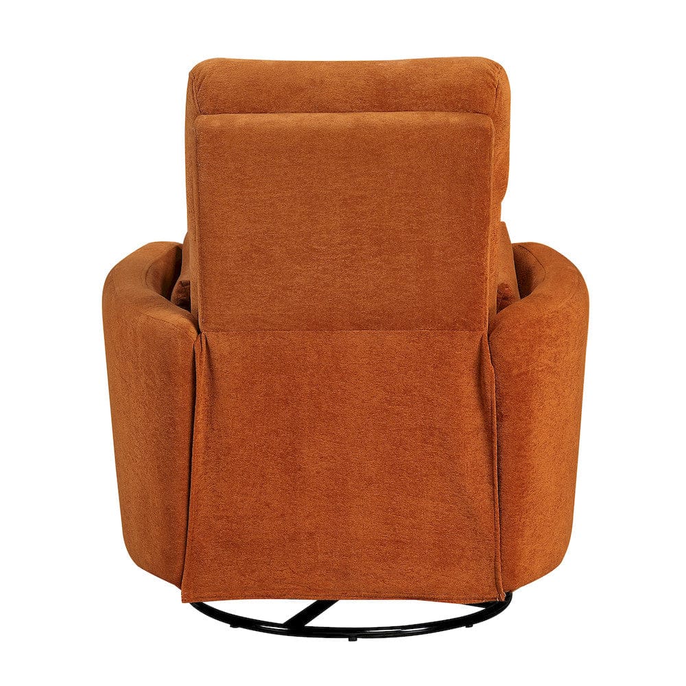 Homelegance  - Desso Swivel Glider Reclining Chair in Orange - 9148RNG-1SW  view 9