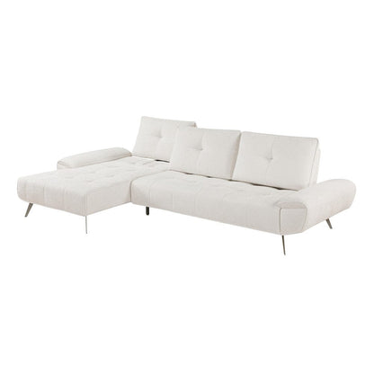 Homelegance  - Dominic 2-Piece Sectional W/ Left Chaise and Dual-position Backs for Adjustable Seat Depth in Beige - 8400BEGx2LC2R  view 1
