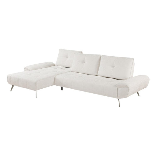 Homelegance  - Dominic 2-Piece Sectional W/ Left Chaise and Dual-position Backs for Adjustable Seat Depth in Beige - 8400BEGx2LC2R  view 1