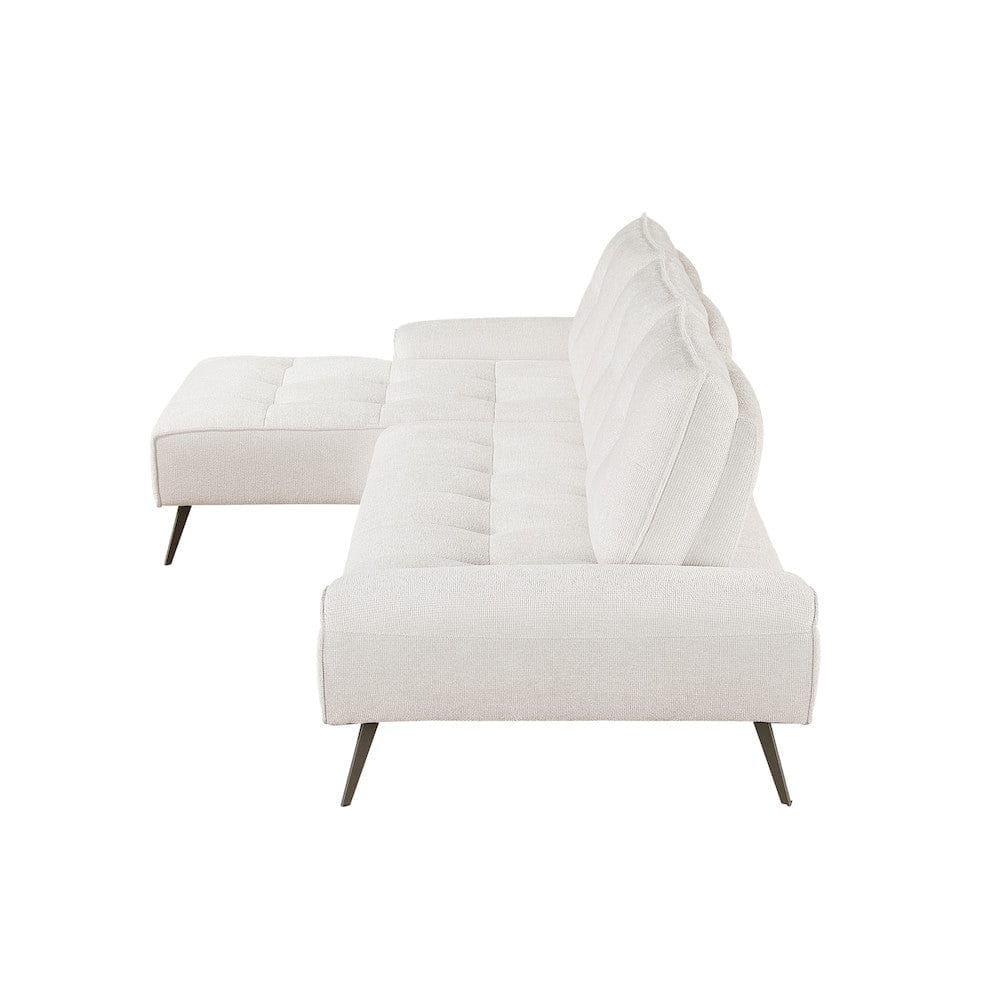 Homelegance  - Dominic 2-Piece Sectional W/ Left Chaise and Dual-position Backs for Adjustable Seat Depth in Beige - 8400BEGx2LC2R  view 2