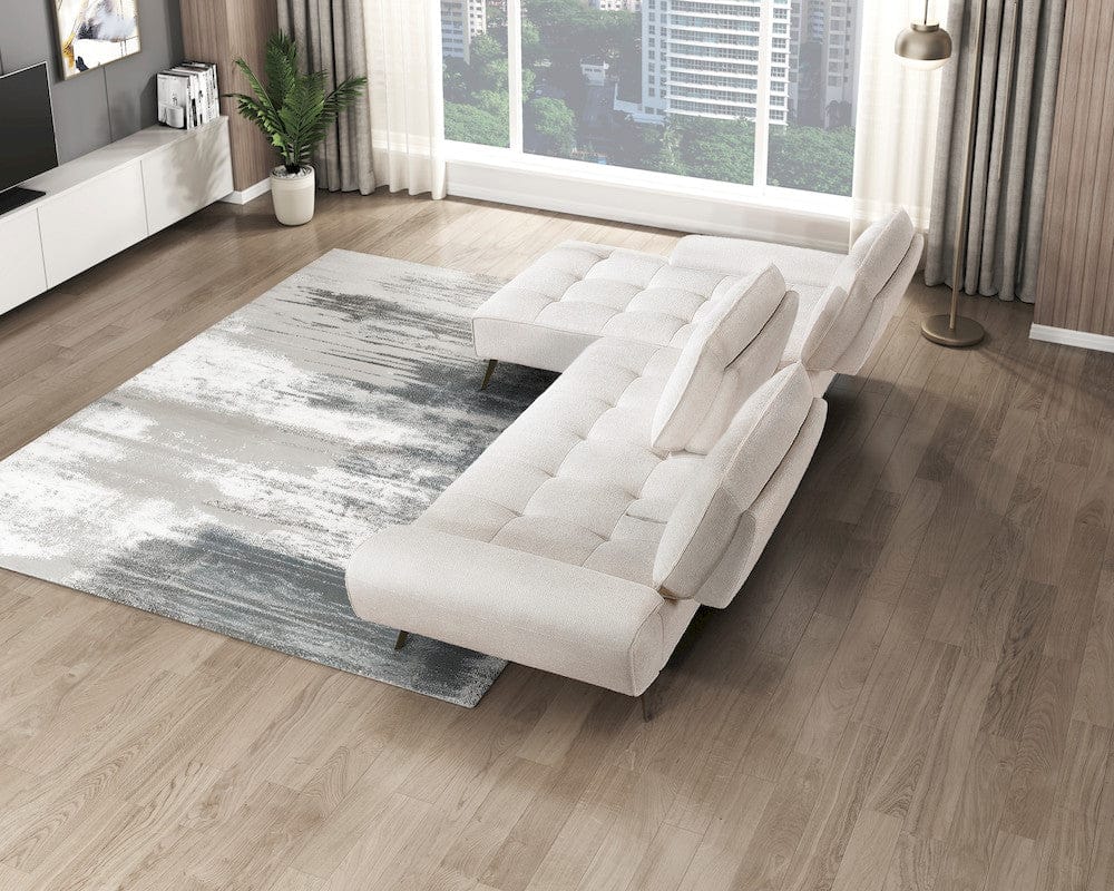 Homelegance  - Dominic 2-Piece Sectional W/ Left Chaise and Dual-position Backs for Adjustable Seat Depth in Beige - 8400BEGx2LC2R  view 6
